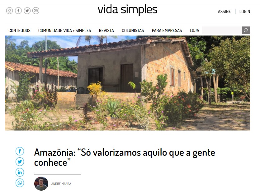 Amazônia: “Só valorizamos aquilo que a gente conhece” – Coluna Vida Simples